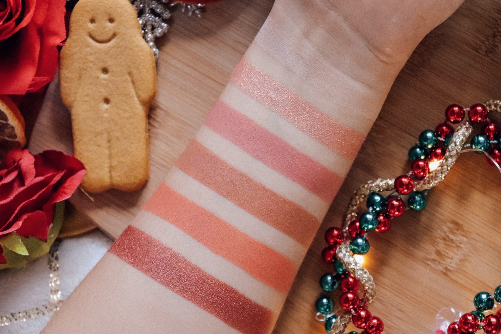 Gingerbread Swatch TOO FACED GINGERBREAD EXTRA SPICY PALETTE - REVIEW & SWATCHES - Nina Louise